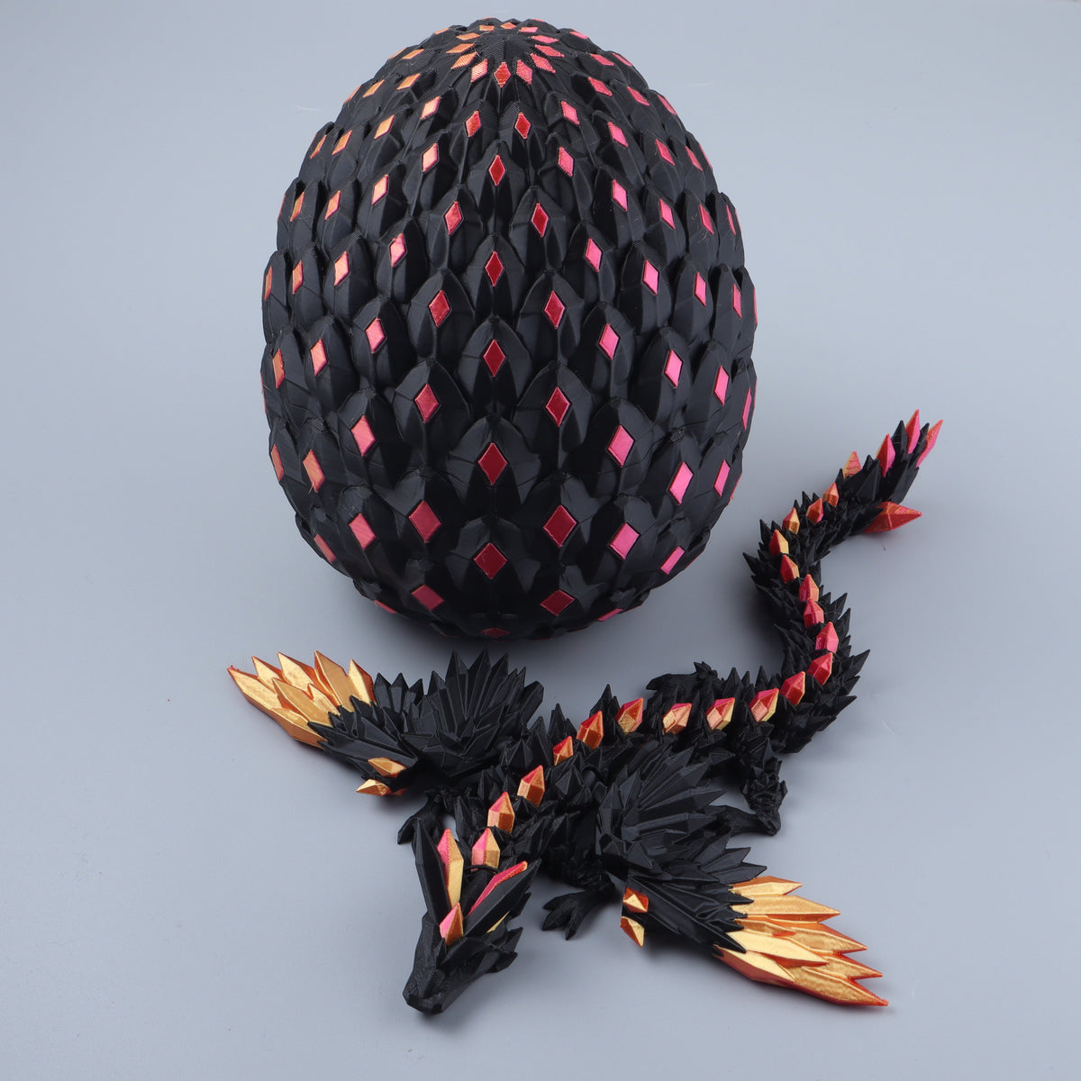 3D Printed Crystal Wing Dragon Fidget Toy – Articulated Fantasy Desk Toy Gift