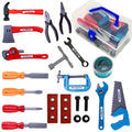 KEJIH 21 Pieces Kids Toy Tool Set and Power Play Tools Construction Toys Working Tools Educational Pretend Role Play Set with a Handy Storage Box and Portable Sturdy Ideal Gifts Toolkit for Toddlers