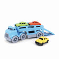 Green Toys Car Carrier Blue - Pretend Play Motor Skills Kids Toy Vehicle. No BPA phthalates PVC. Dishwasher Safe Recycled Plastic Made in USA (4 Piece Set)